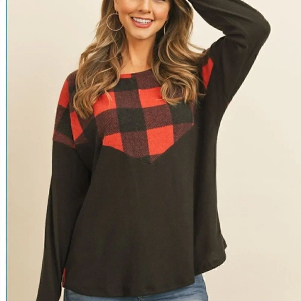 Super Cute Buffalo Plaid Sweater